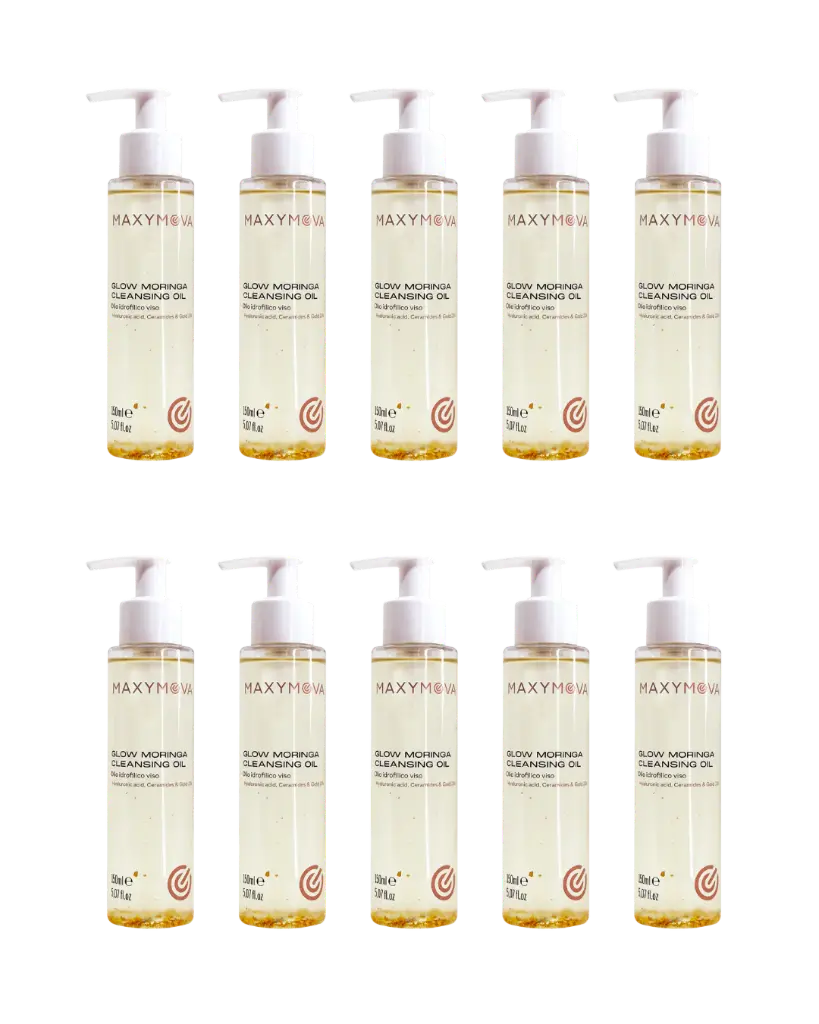 Glow Moringa Cleansing Oil set 10 pz – Olio Detergente Idrofilico MAXYMOVA - Esclusiva per Saloni