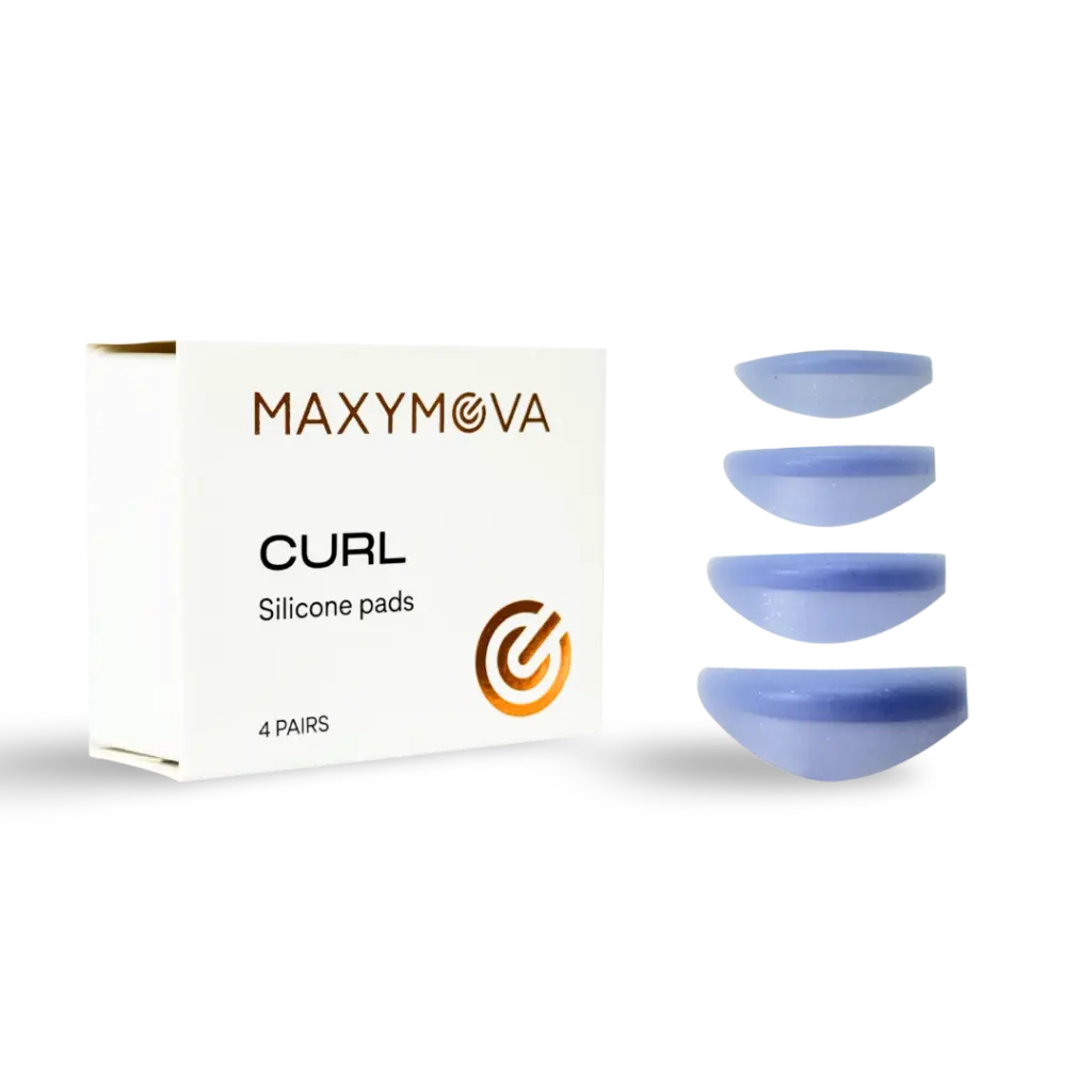 Bigodini Curl MAXYMOVA in Silicone per Laminazione Ciglia - Indigo, 4 Paia