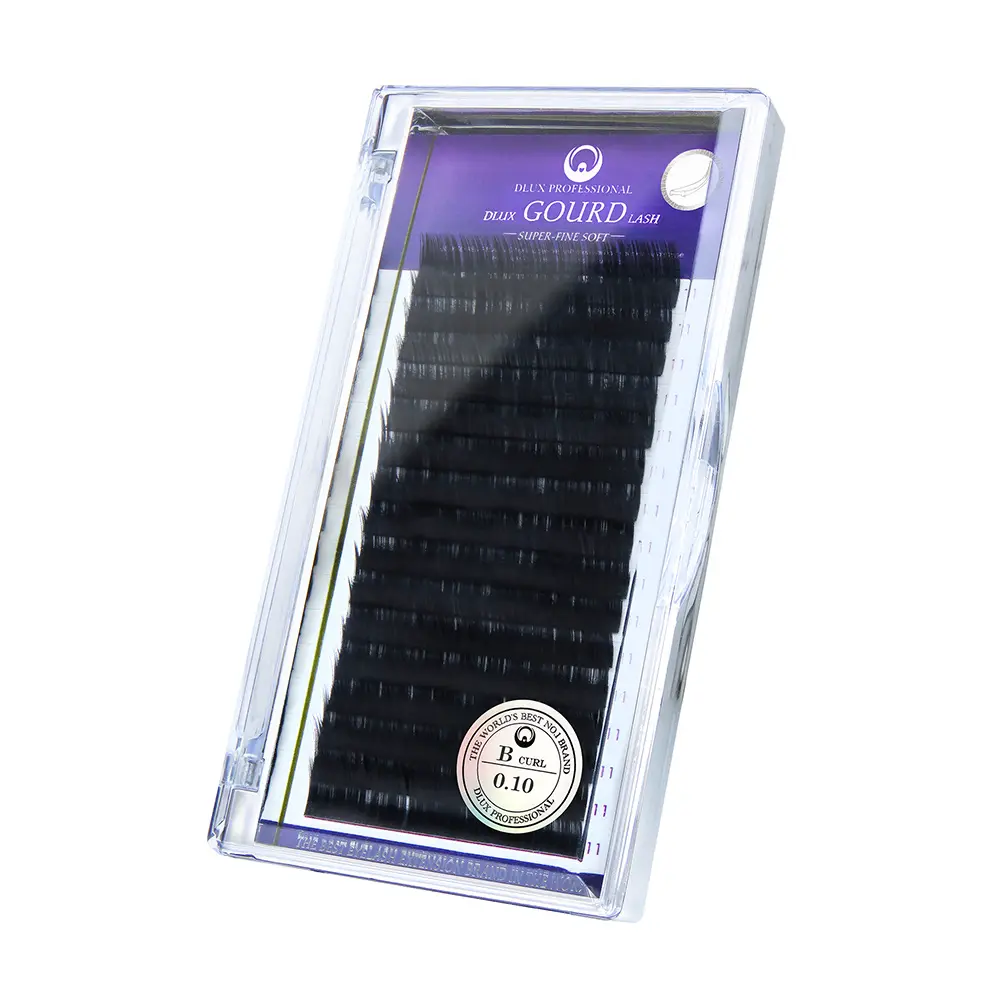 Ciglia Gourd CC0,15 mm, Piatte per Lunga Durata ed Espressività DLux Professional