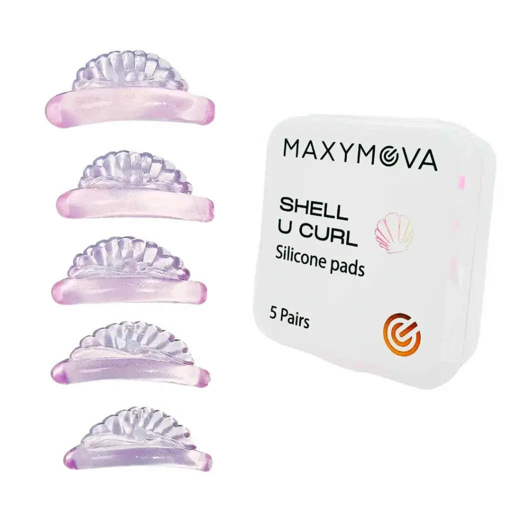Bigodini Shell Curvatura U - Bigodini in Silicone Ultra-Adesivi per Laminazione - 5 paia