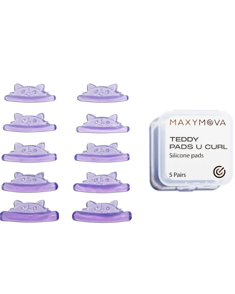 Bigodini Teddy Curvatura U - Bigodini in Silicone Ultra-Adesivi per Laminazione MAXYMOVA - 5 paia