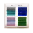 Ciglia Multiple Color 0,07mm Mix Blu-Verde DLux Professional