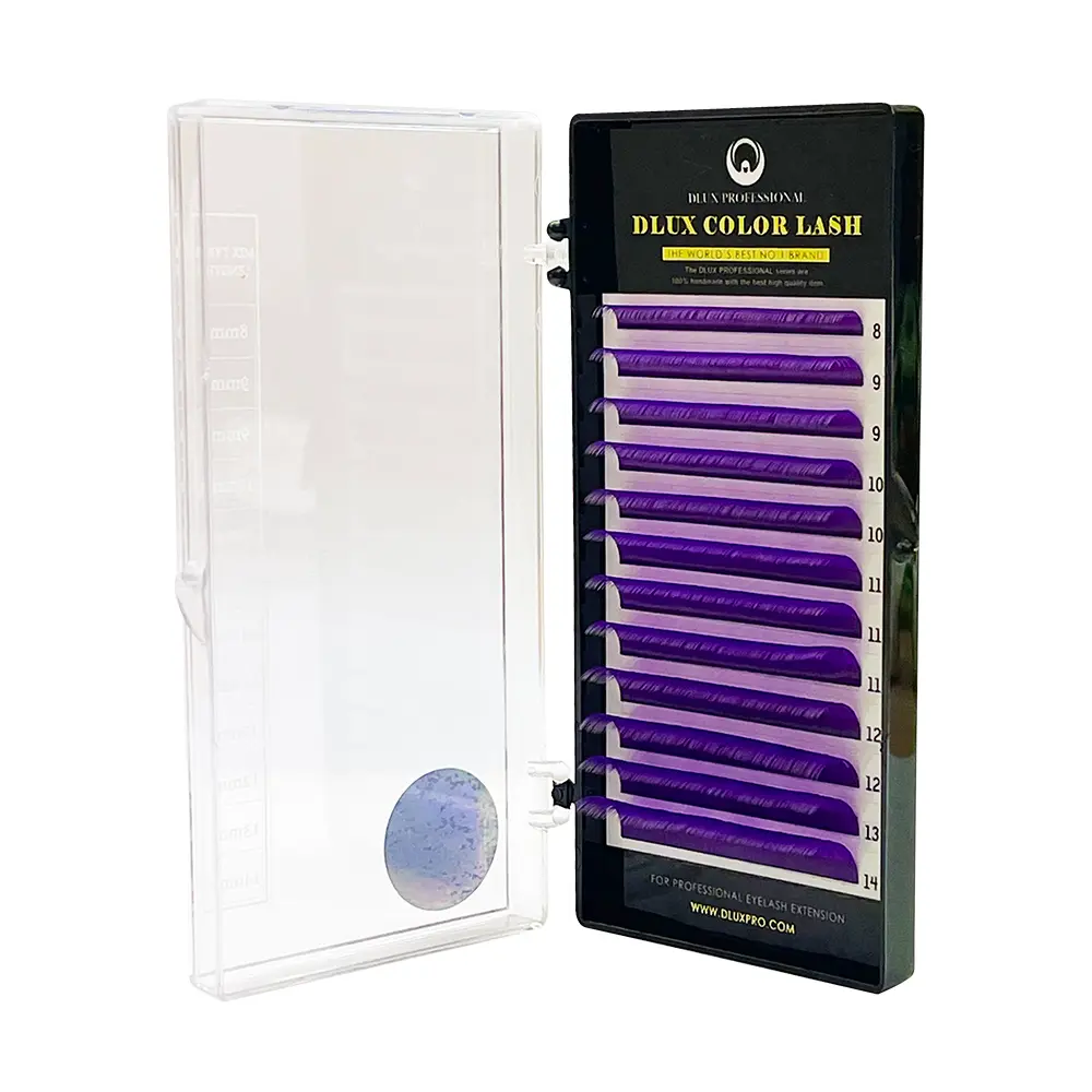 [D0502] Ciglia Premium Colorate Viola - DLux Professional