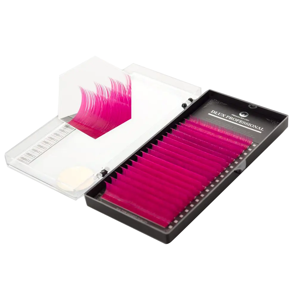 [D0503] Ciglia Premium Colorate Hot Pink - DLux Professional