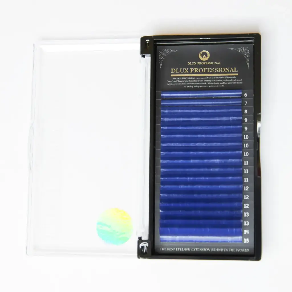 [D0506] Ciglia Premium Colorate Blu - DLux Professional