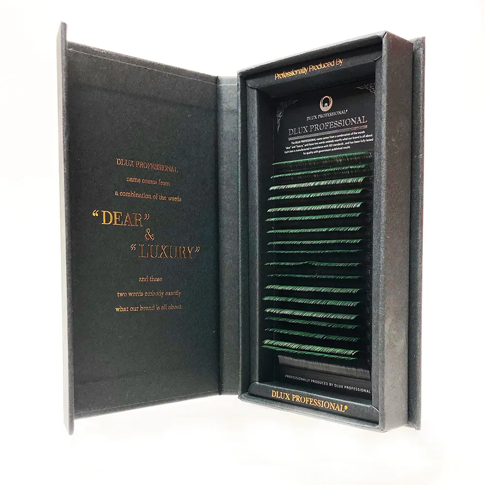 [D0509] Ciglia per Extension Ombre (Two Tone) CC0,10 mm DLux Professional (BLU)