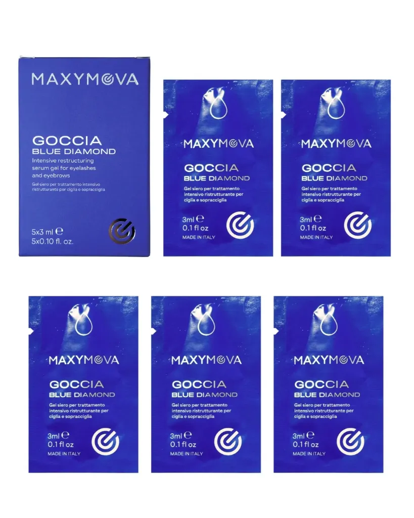 Goccia Blue Diamond bustine 3ml x 5 pz - Siero Ristrutturante Ciglia & Sopracciglia 