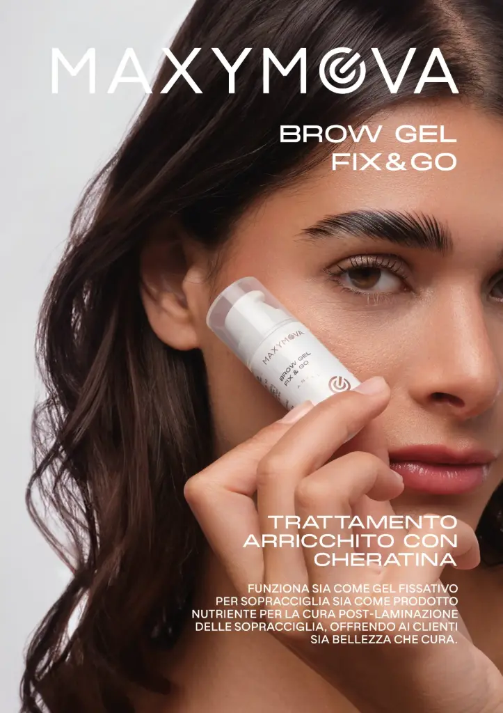 [M0213] Espositore da Banco per Gel per Sopracciglia in Airless MAXYMOVA – Ideale per Saloni di Bellezza (ITALIANO)