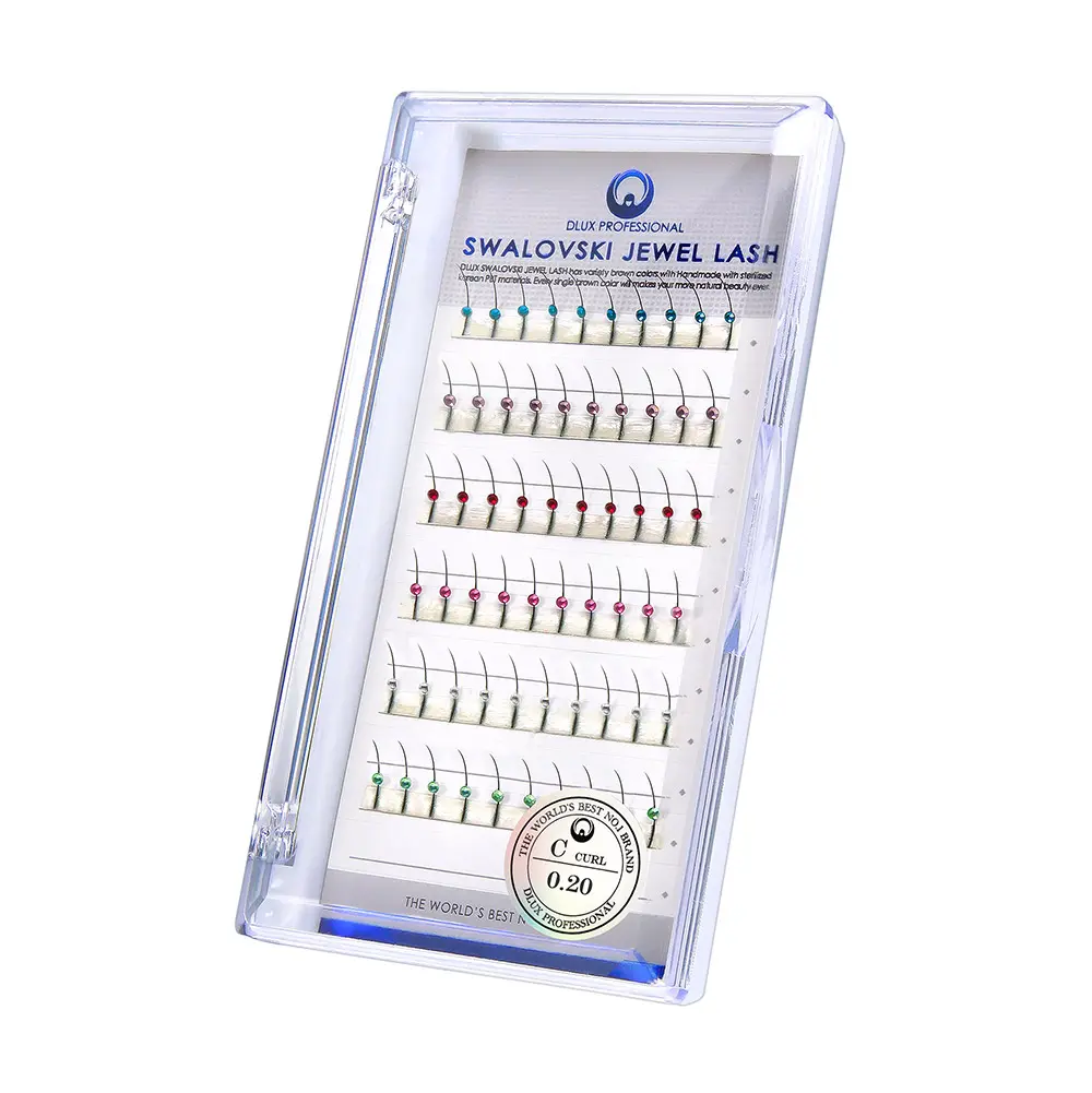 [D0445] Ciglia con brillantino Swalovski Jewel DLux Professional (11)