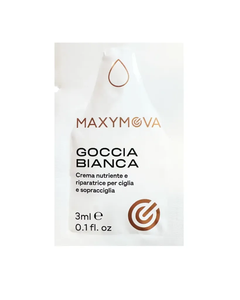 [M0313] Goccia Bianca 3ml bustina - Crema nutriente e riparatrice per ciglia e sopracciglia Laminazione MAXYMOVA