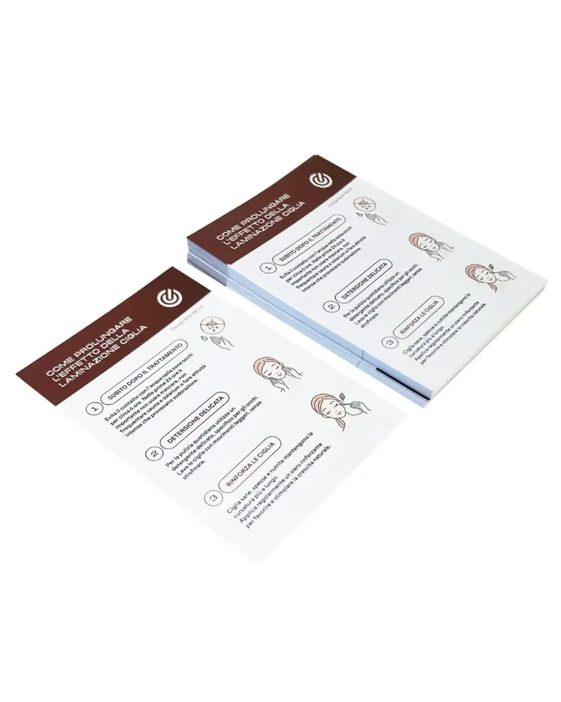 Come prolungare l'effetto della Laminazione Ciglia – Set di 20 card in formato A6