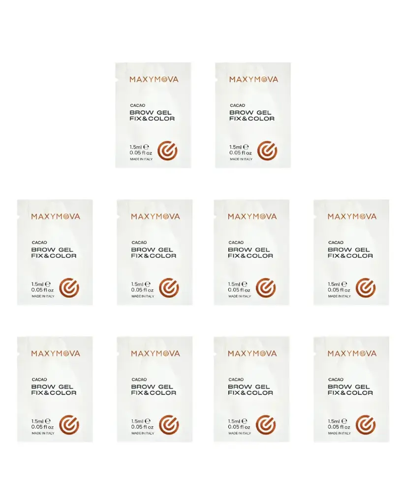 [M0325] Brow Gel Fix&Color bustine 1,5ml set 10 pz - Gel fissante colorato per sopracciglia (CACAO)