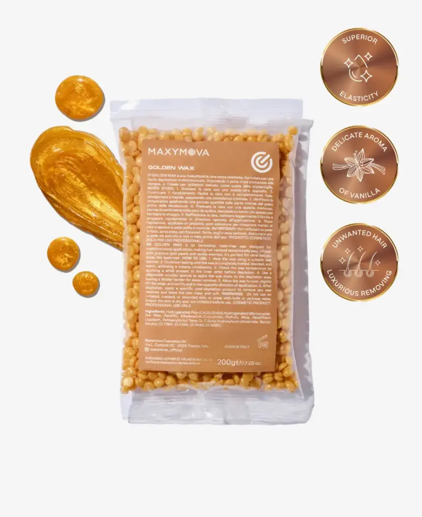 [M0175] Golden Wax MAXYMOVA - Cera dorata per sopracciglia/zone delicate - 1kg
