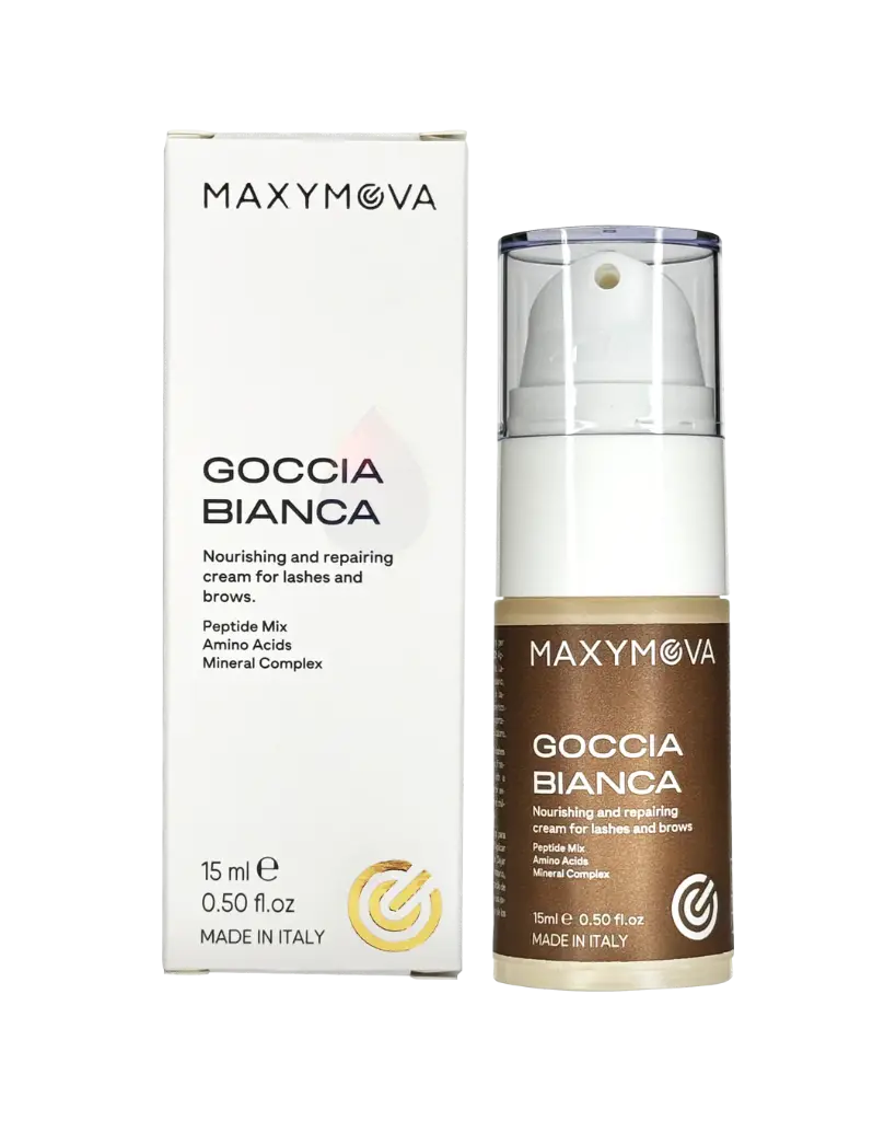 Goccia Bianca 15ml - Crema Nutriente e Riparatrice per Ciglia e Sopracciglia Laminazione MAXYMOVA