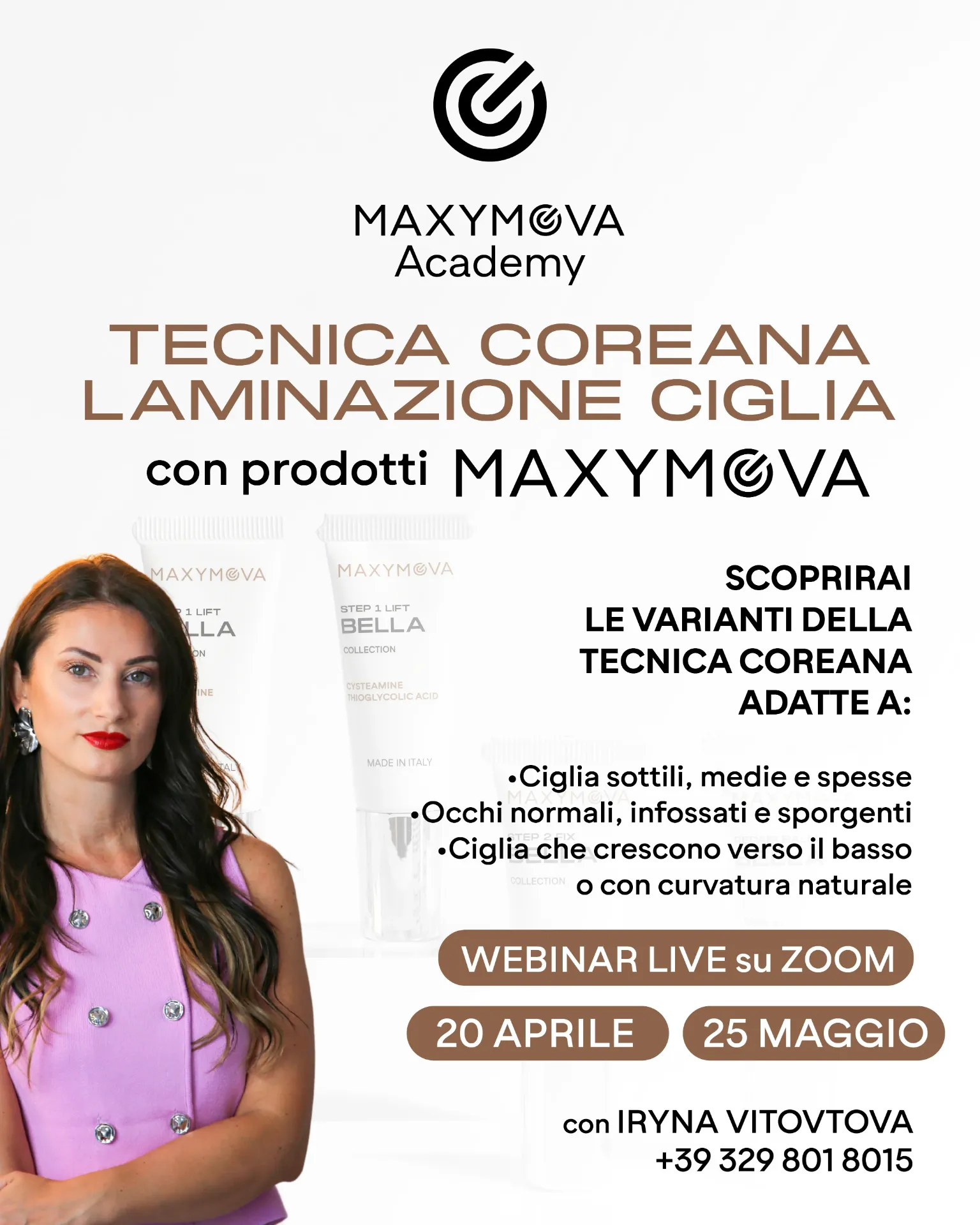 [M0020] WEBINAR Laminazione Tecnica Coreana MAXYMOVA - in diretta, lingua italiana (SOLO CORSO)