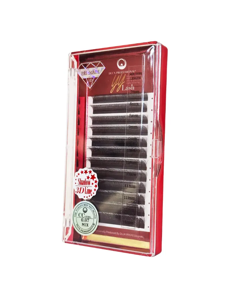 [D0543] Shadow 3D - Ventagli Multidimensionali Extension Ciglia YY - CC0,07 mm DLux Professional MIX