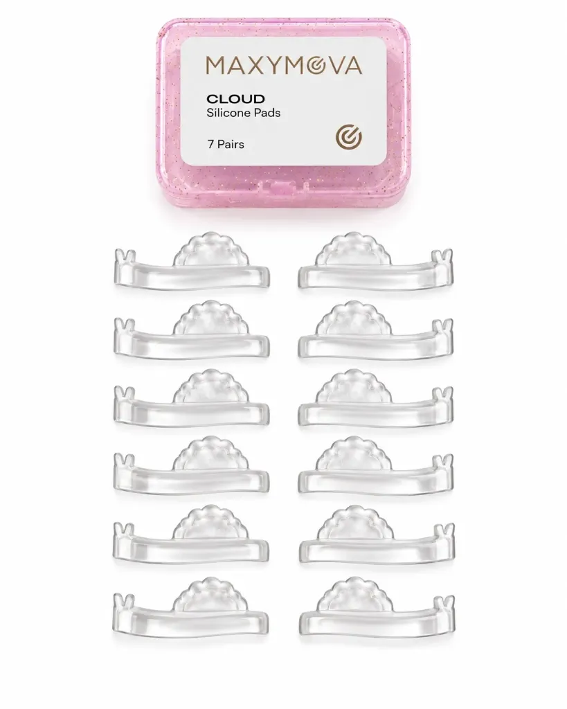 [M0425] Bigodini Cloud in silicone per ciglia - 7 paia ideali per laminazione coreana