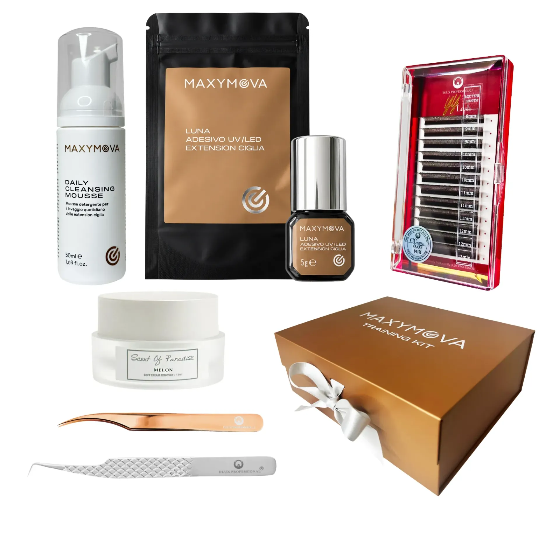 Kit per corso Extension ciglia LED/UV (Solo con trainer MAXYMOVA autorizzato)