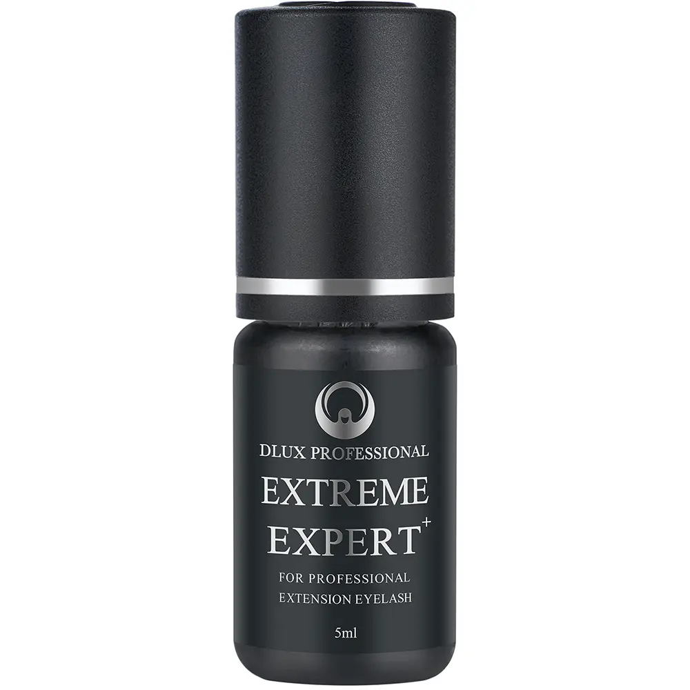 Colla per extension ciglia Extreme Expert+ 5ml - 2-3 sec, Nera - DLux Professional