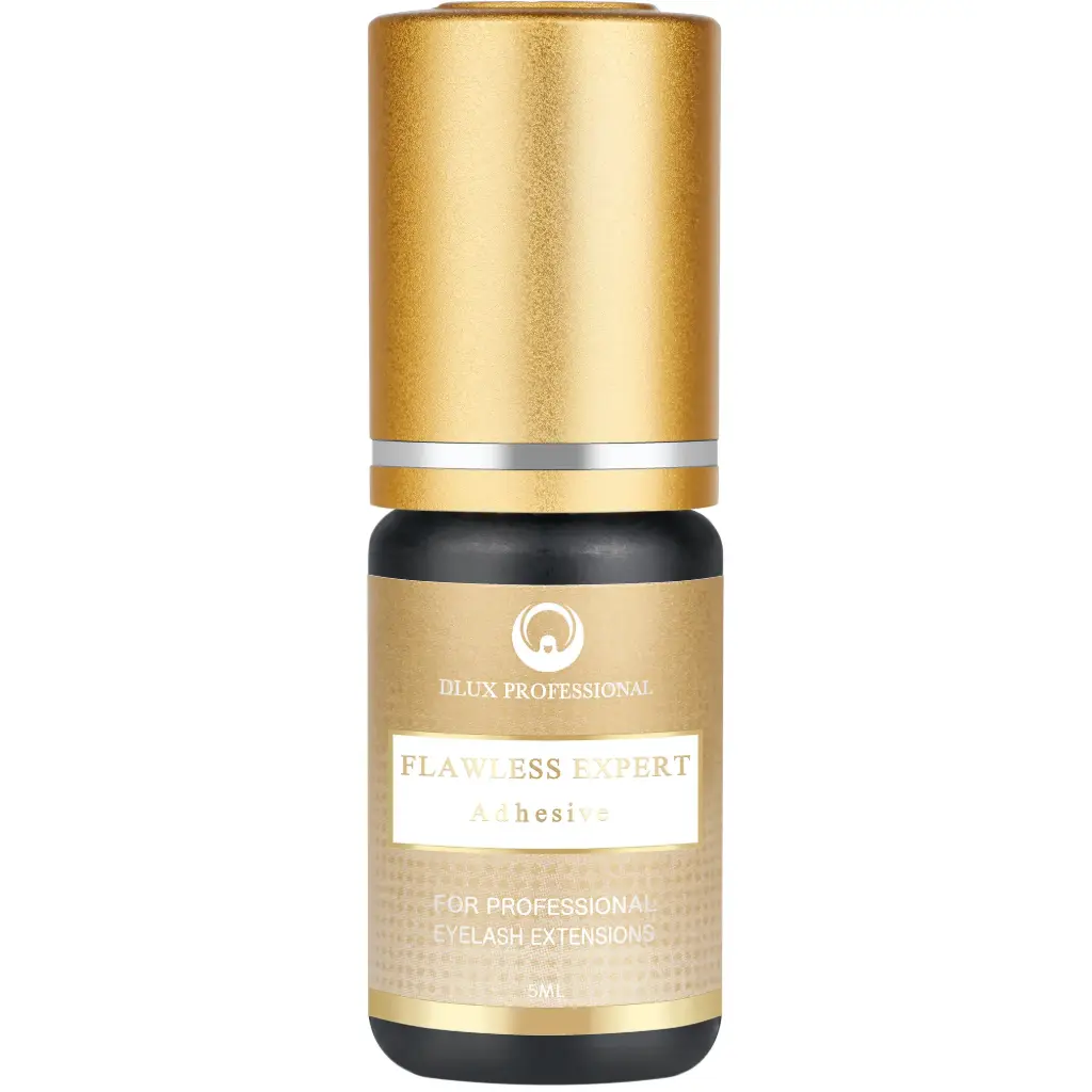 Colla per extension ciglia Flawless Expert 5ml - 2-3 sec, Nera - DLux Professional