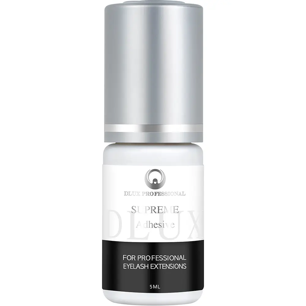 Colla per extension ciglia Supreme 5ml - 1 sec, Nera - DLux Professional