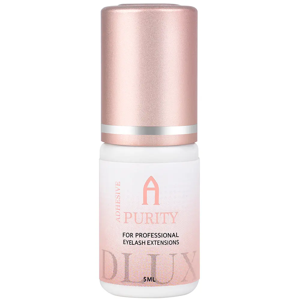 Colla per extension ciglia Purity Alpha 5ml - 0,5-1 sec, Nera - DLux Professional