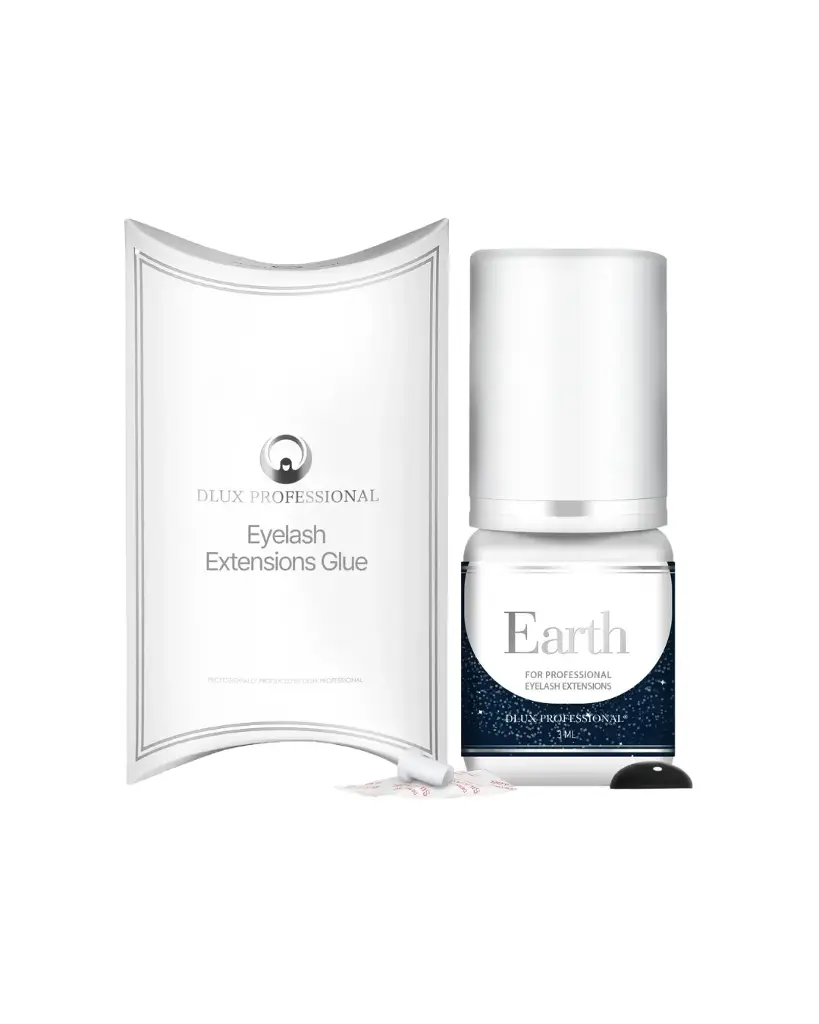 Colla per extension ciglia Earth 5ml - 0,3 sec, Nera - DLux Professional