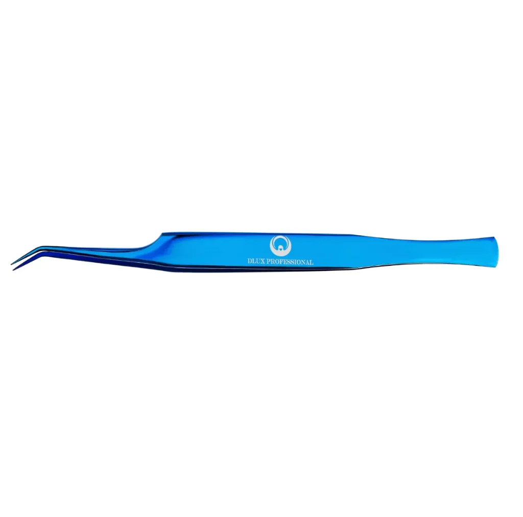 [D0614] Pinzetta Inclinata Blu per Separazione